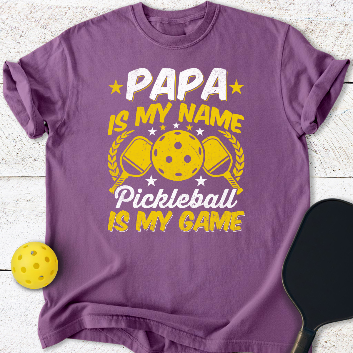 Papa is my name pickleball is my game T-Shirt