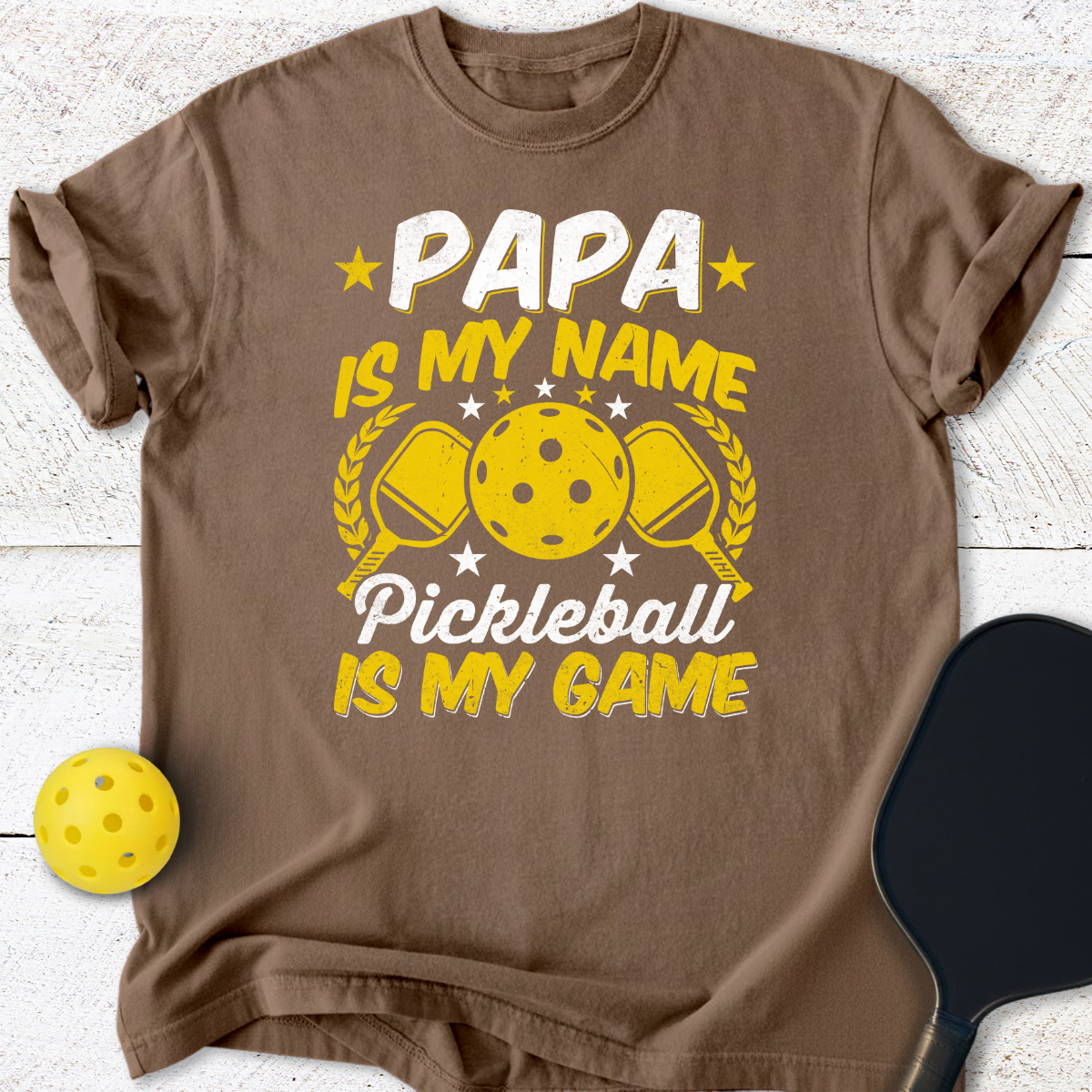 Papa is my name pickleball is my game T-Shirt