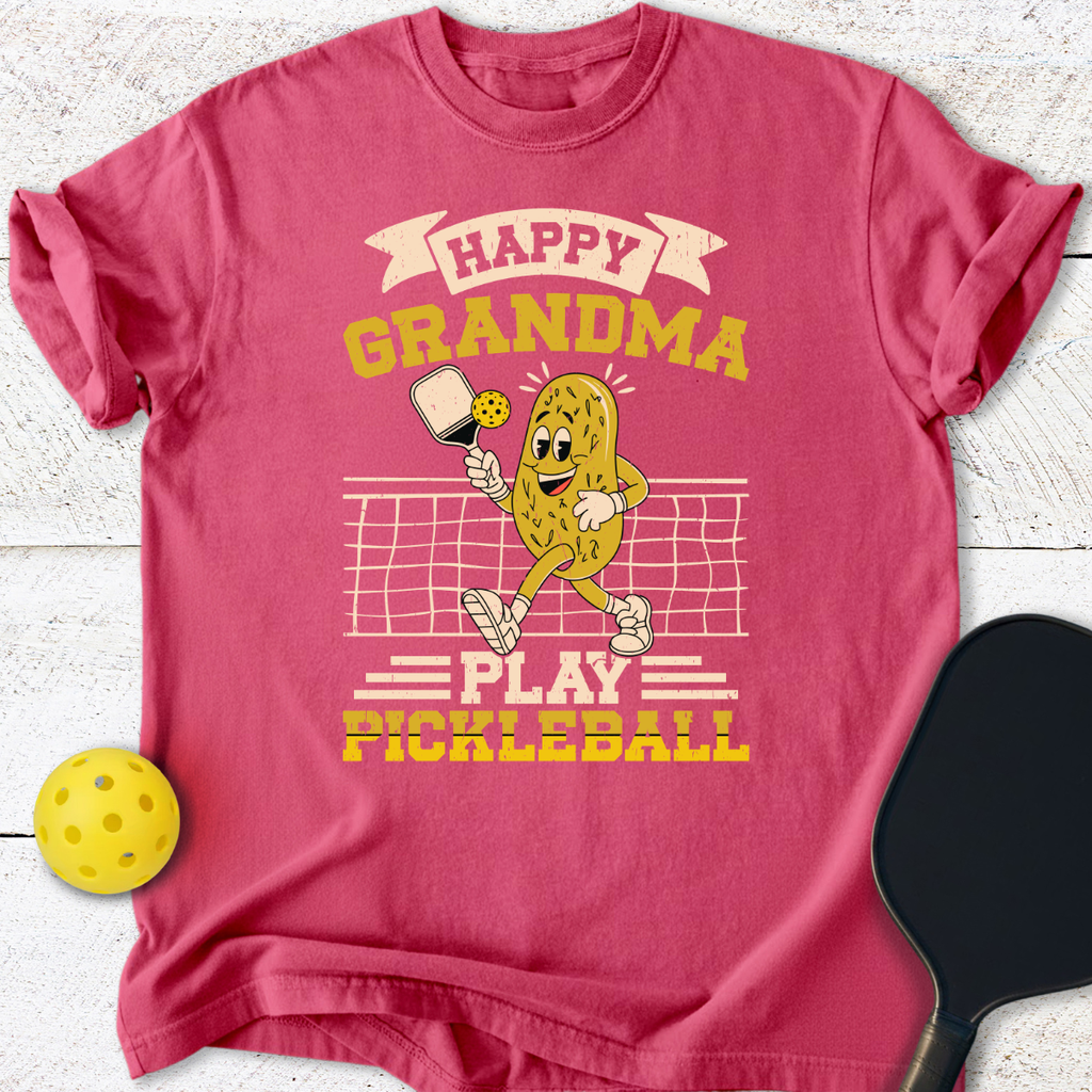 Happy Grandma Play Pickleball T-Shirt