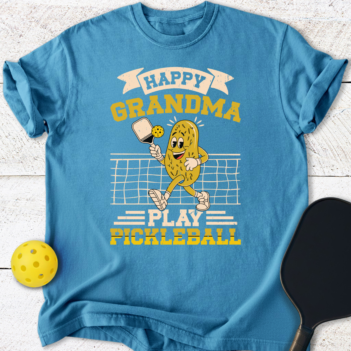 Happy Grandma Play Pickleball T-Shirt