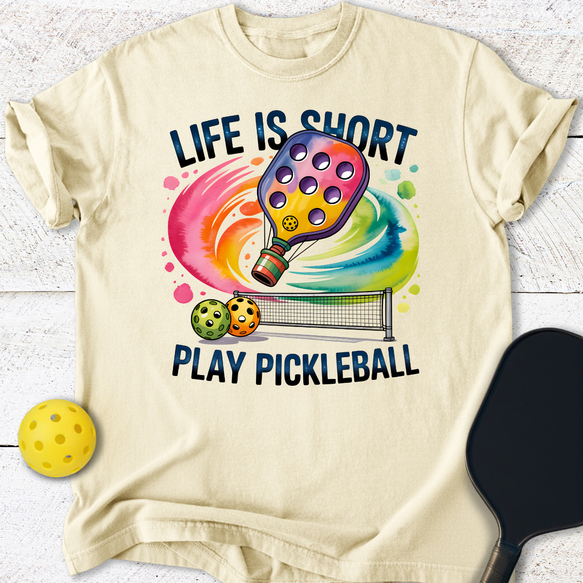 Life Is Short Play Pickleball T-Shirt